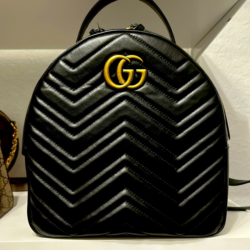 Black Gucci back pack excellent condition